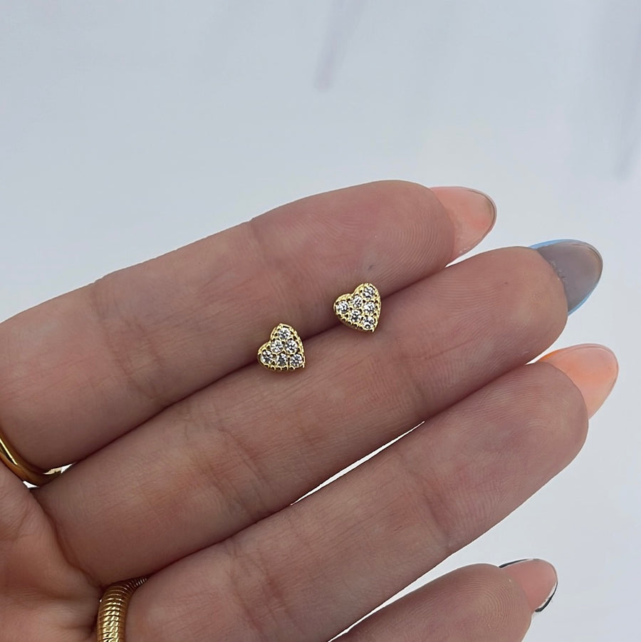 Mini Studs White Crystal