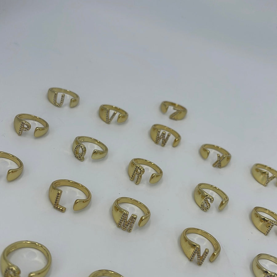 Letter Zirconium Ring