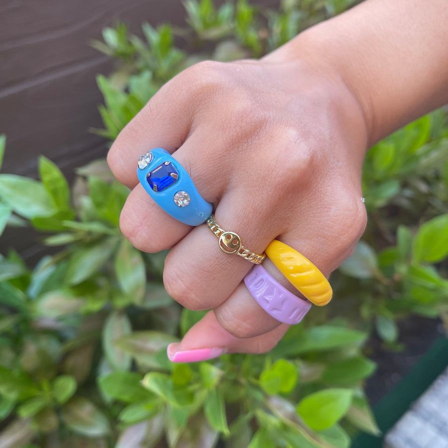 Smiley Face Link Ring