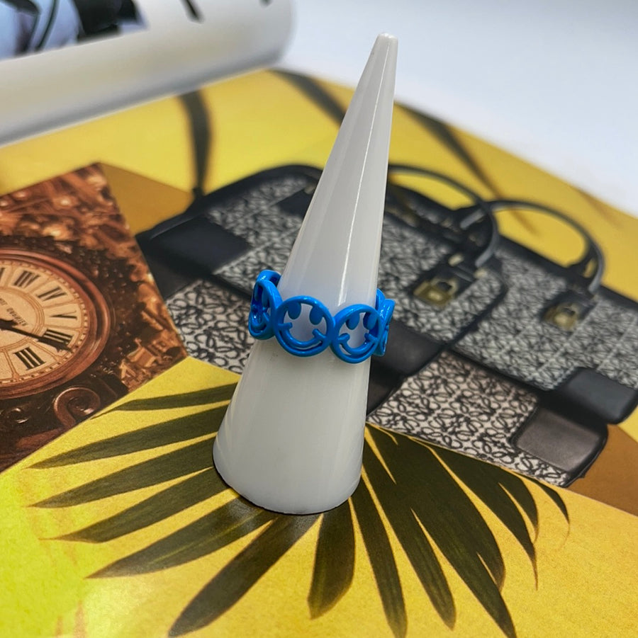 Smiley Face Enamel Ring