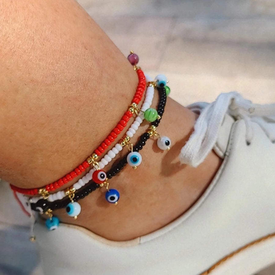 Canutillo Evil Eyes Anklet