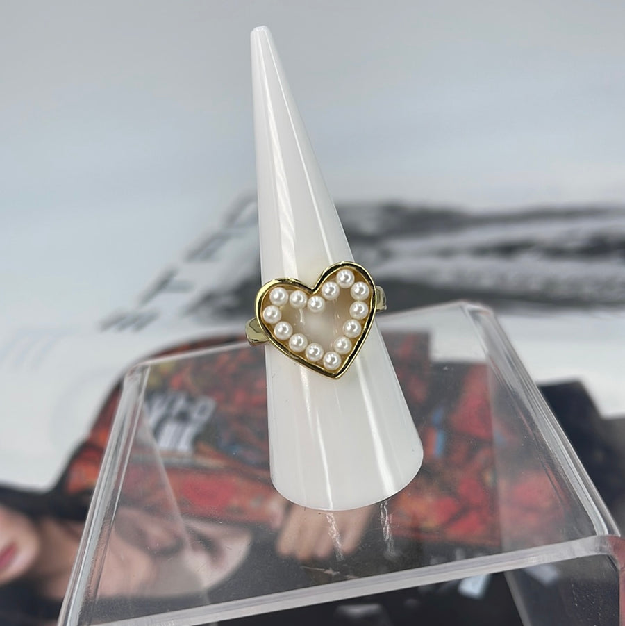 Pearl Heart Ring