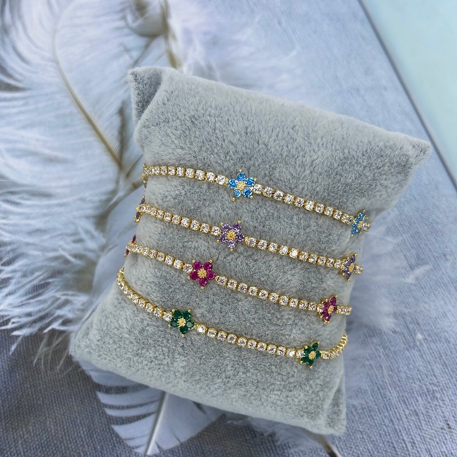 Sweet Flower Crystal Bracelet