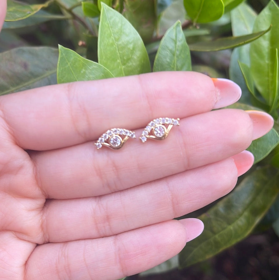 White Crystal Earrings