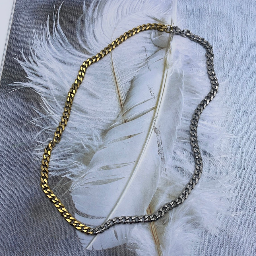 Cuban Chain Doble Tone Necklace