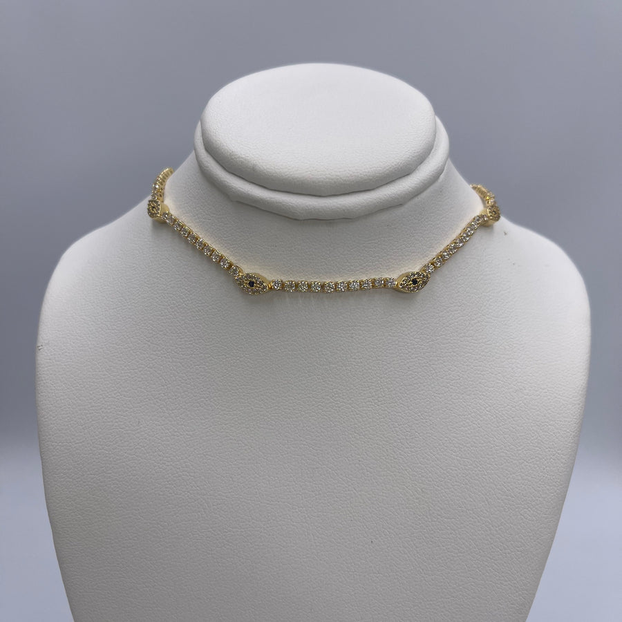 White Crystals Choker