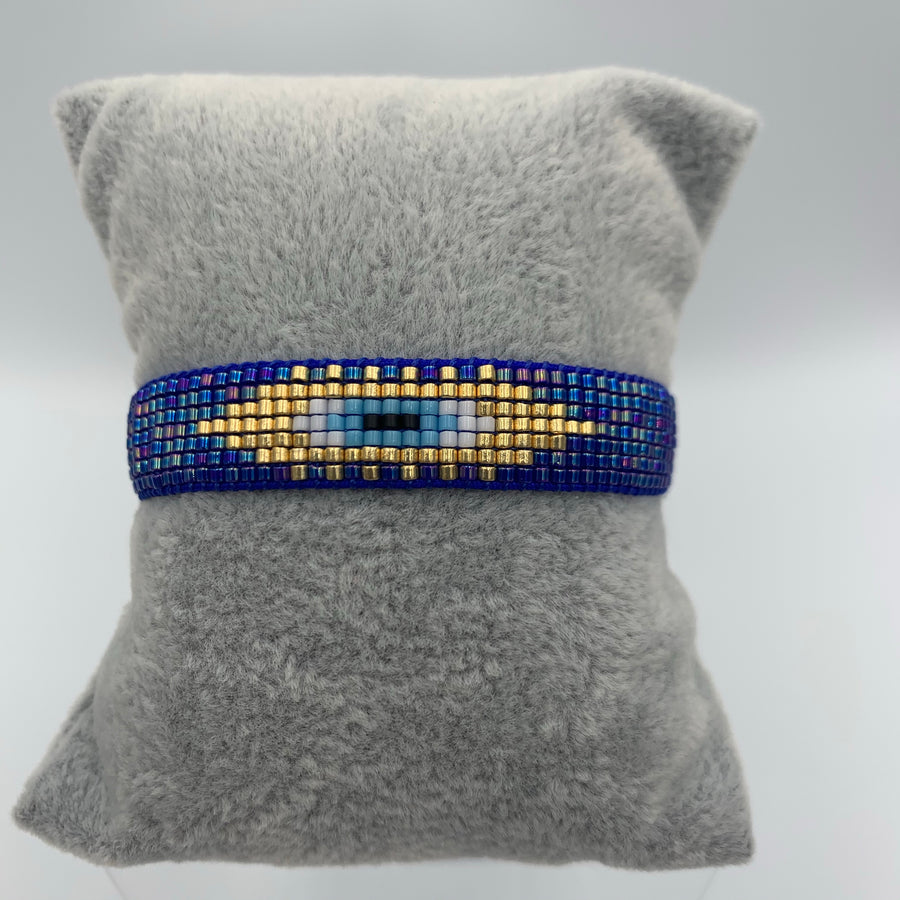 Thin Evil Eye Beaded Bracelet