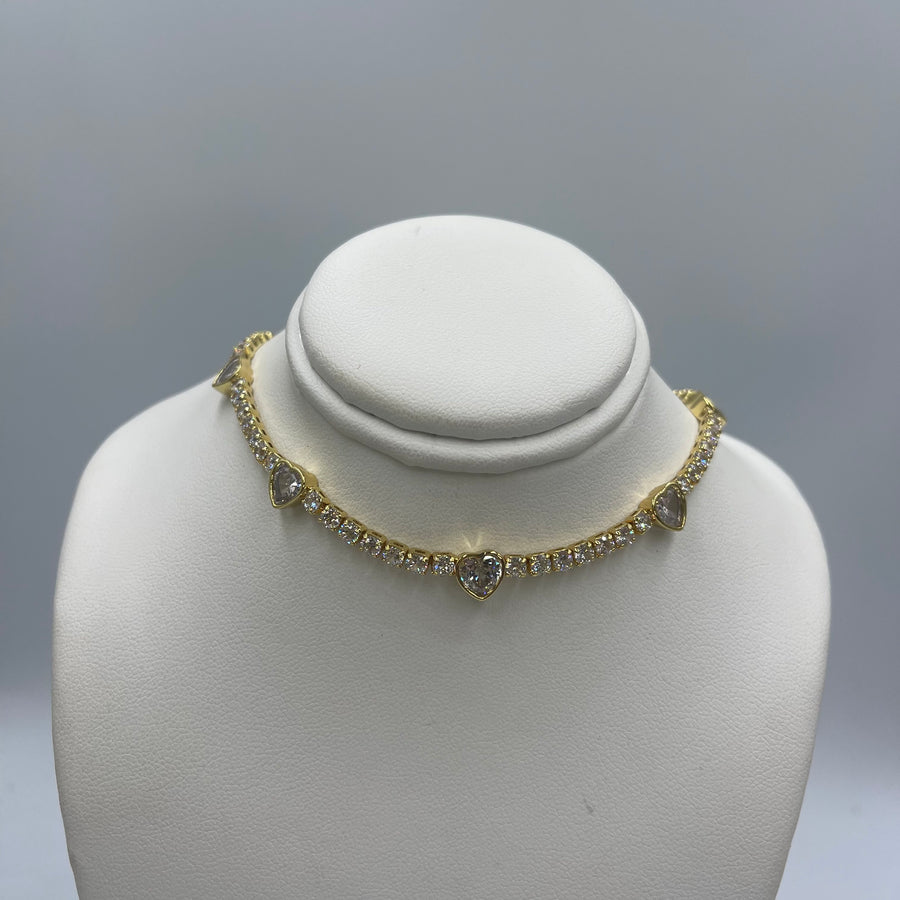 White Crystals Choker