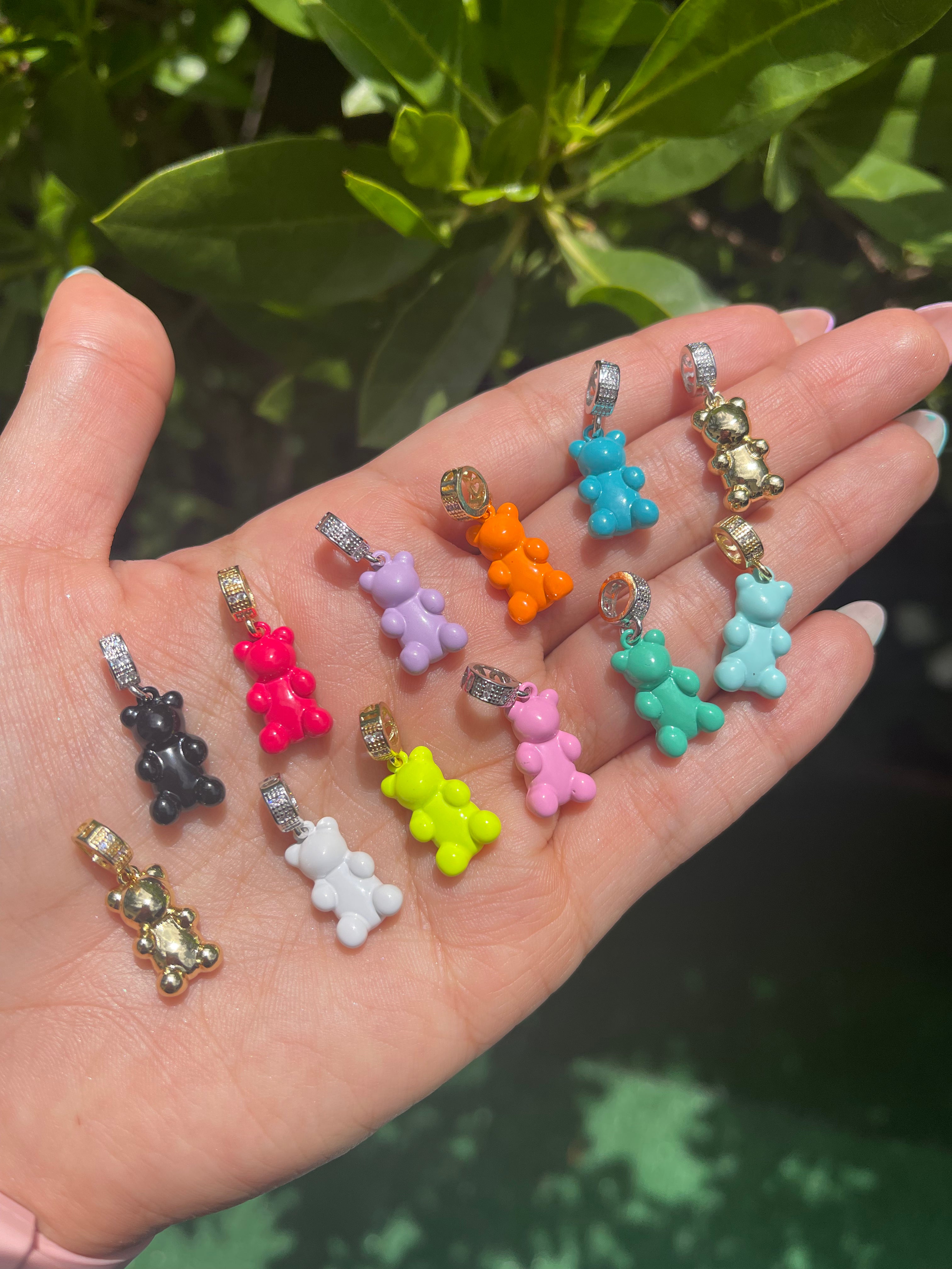 Enamel Gummy Bear Charm with hanger