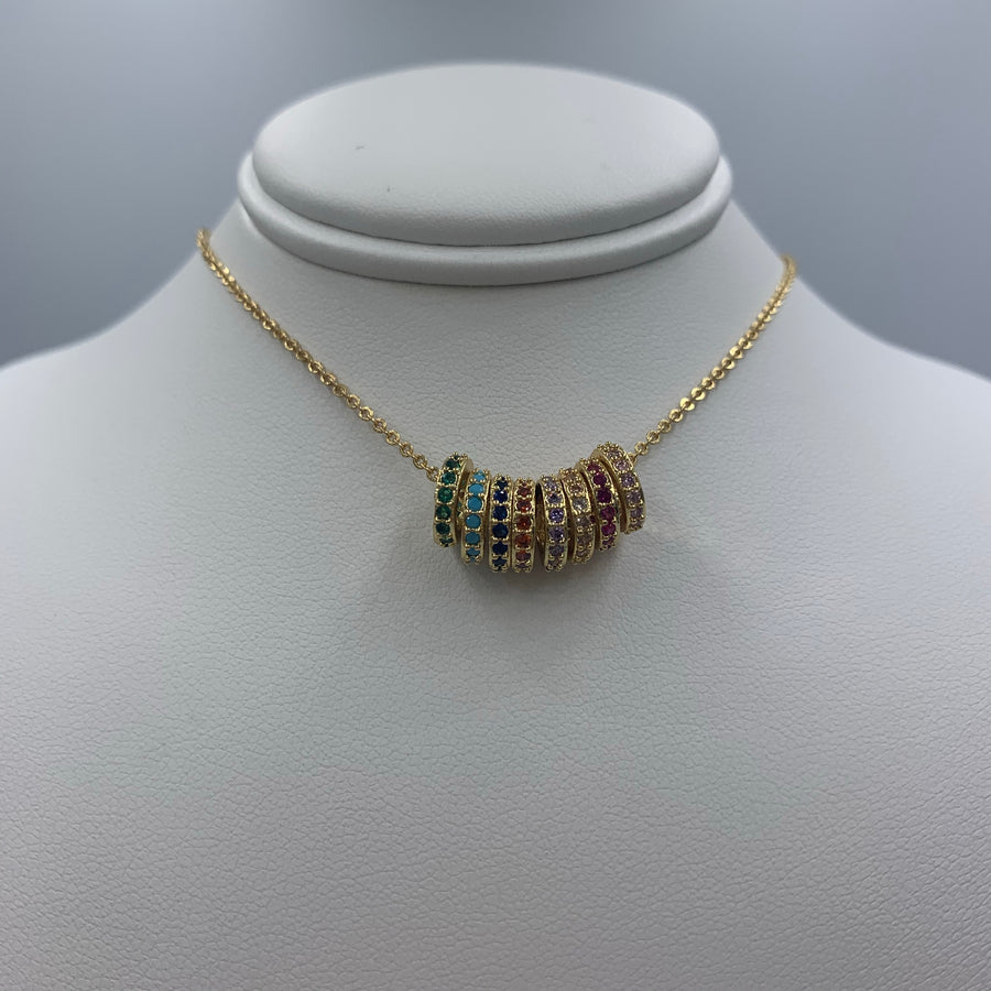 Rings Crystals Colors Necklace