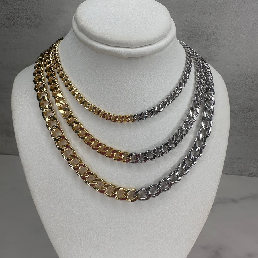 Cuban Chain Doble Tone Necklace