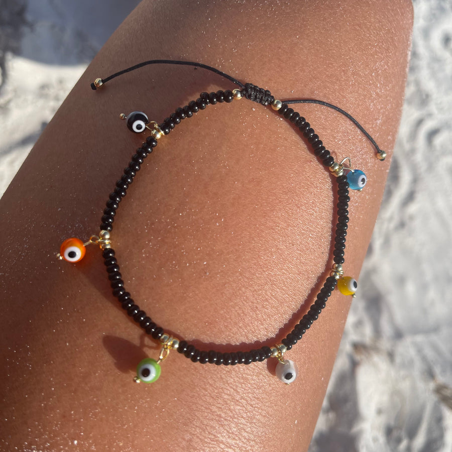 Canutillo Evil Eyes Anklet