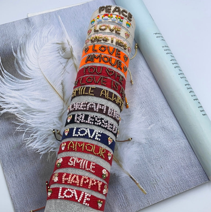 Woven Motivational Bracelet