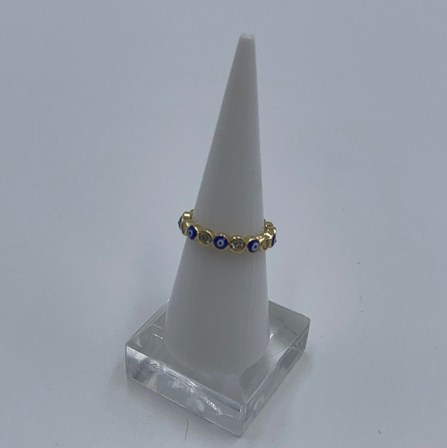 Skinny Evil Eye Adjustable Ring