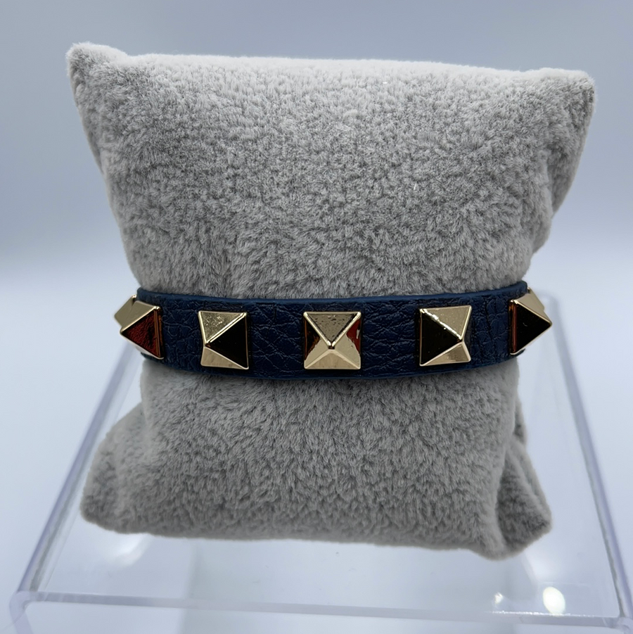 Leather Pyramids Bracelet