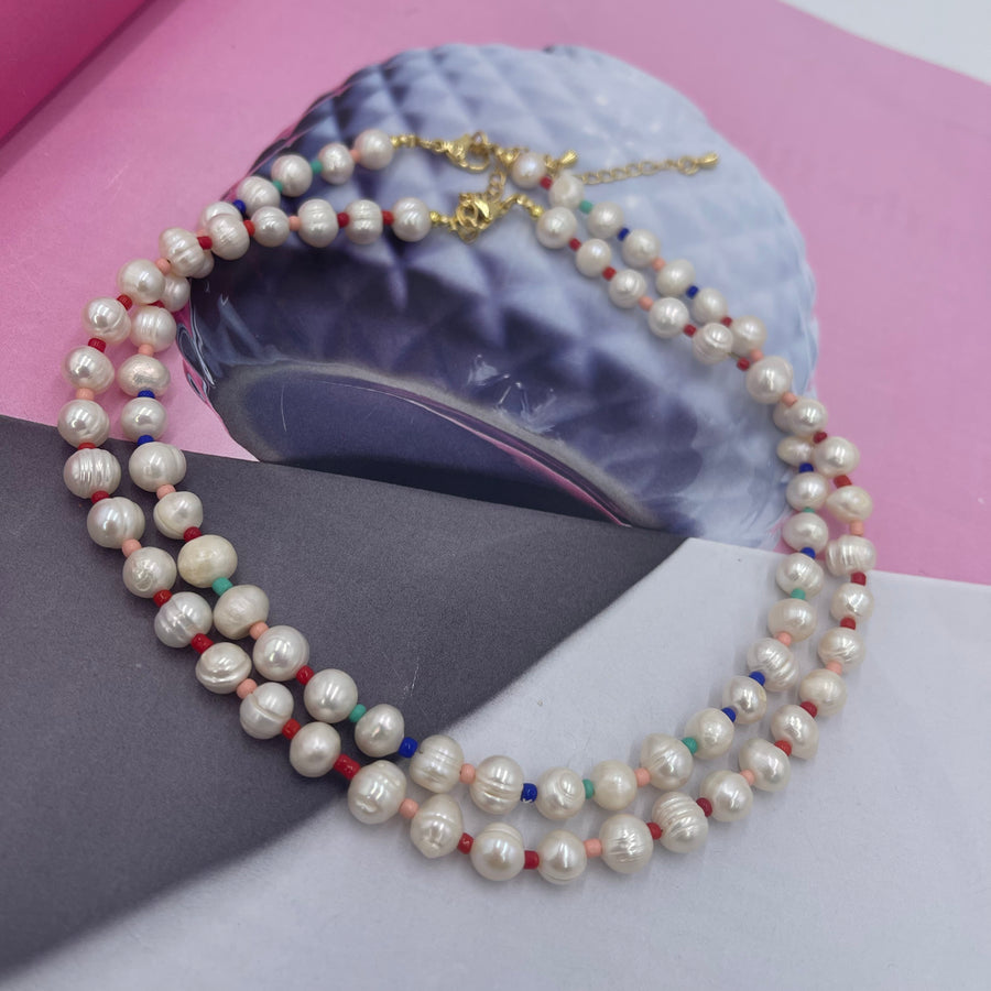 Multicolor Pearl Necklace