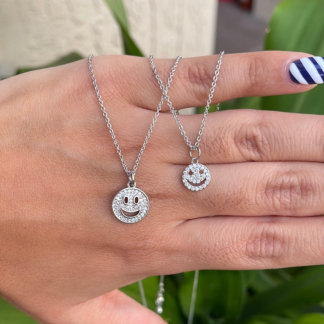 Smile Face Silver Necklace