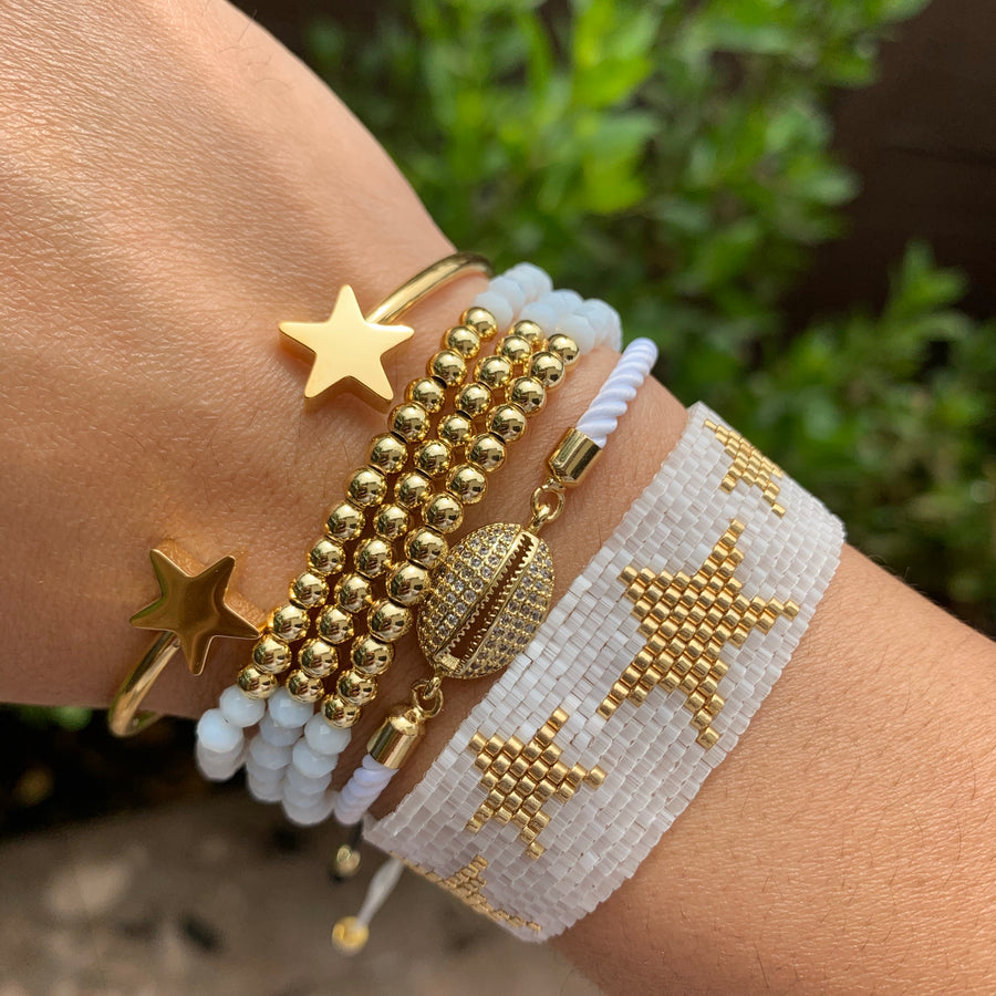 Stars Line Beaded Bracelet