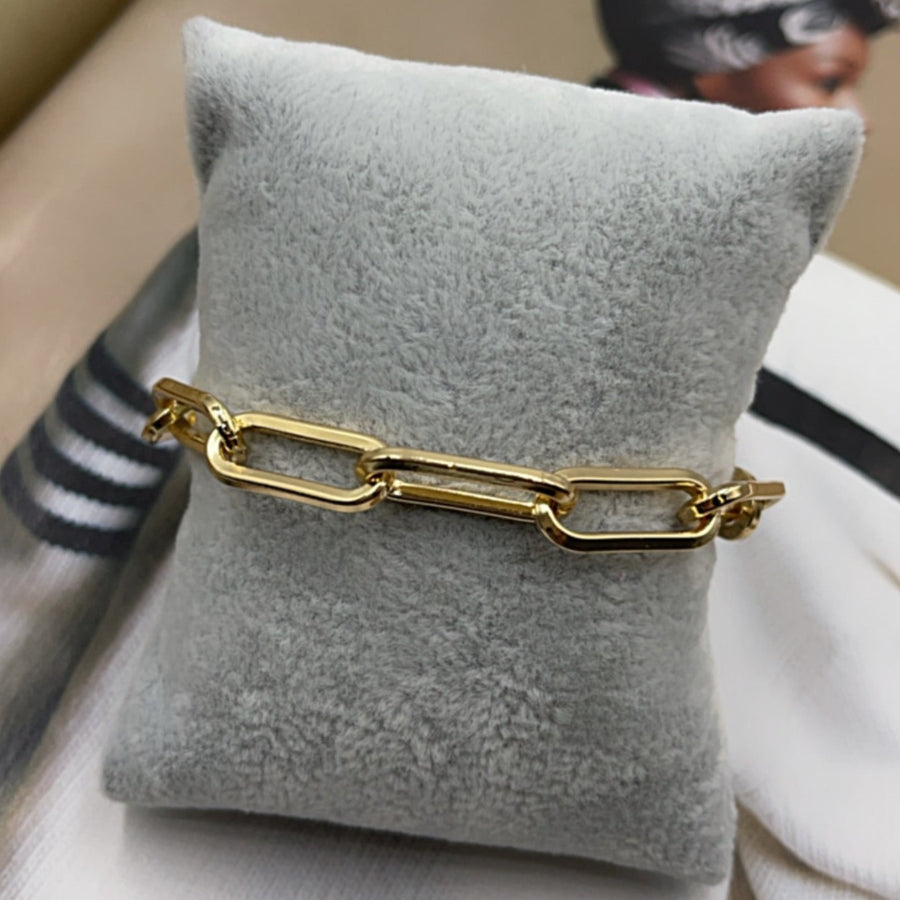 Gold Paper Clip Bracelet