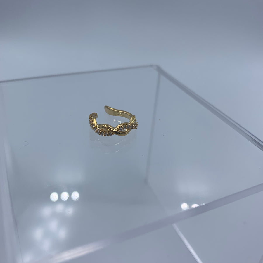 Gold Zirconium Earcuff