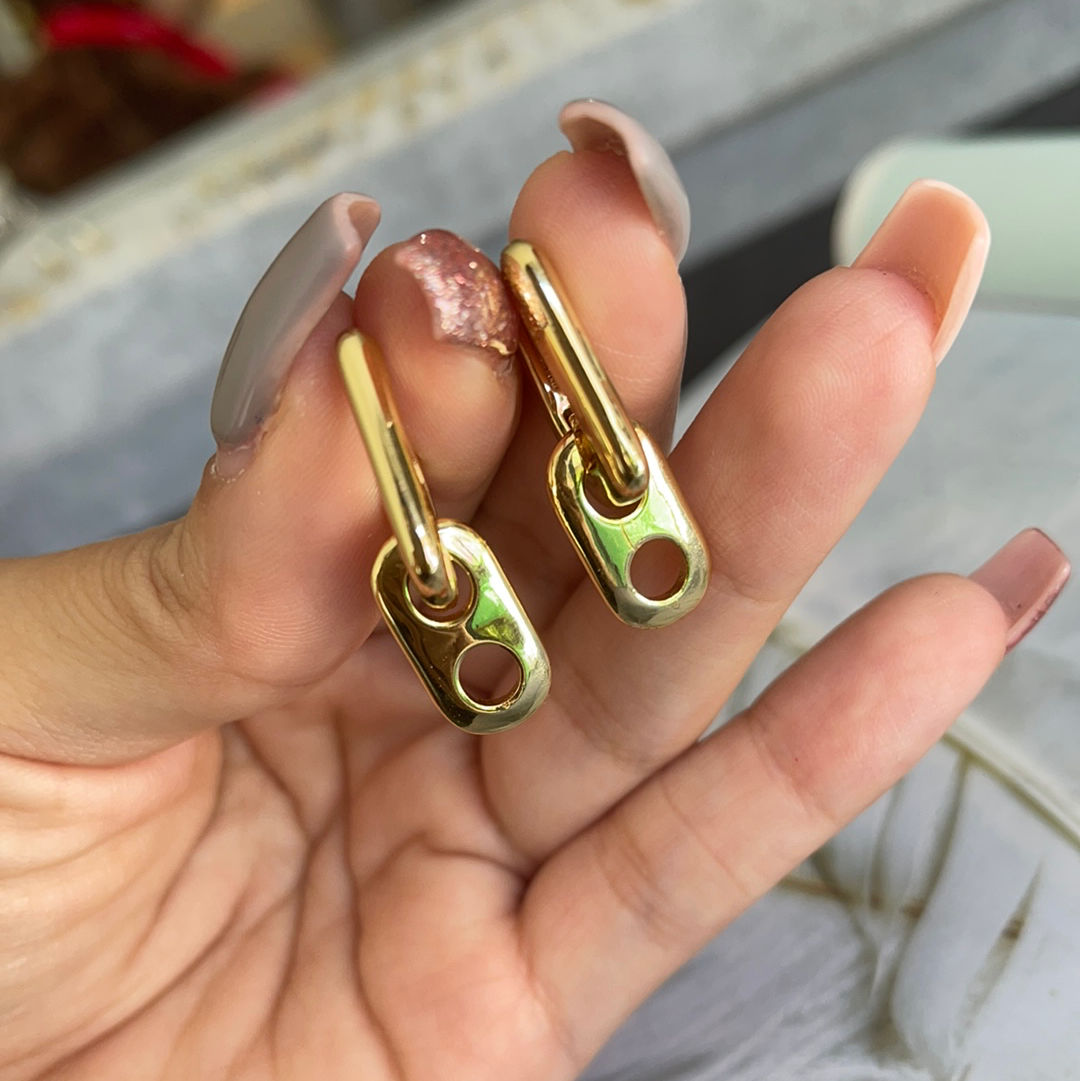 Gold Soda Cap Hoops