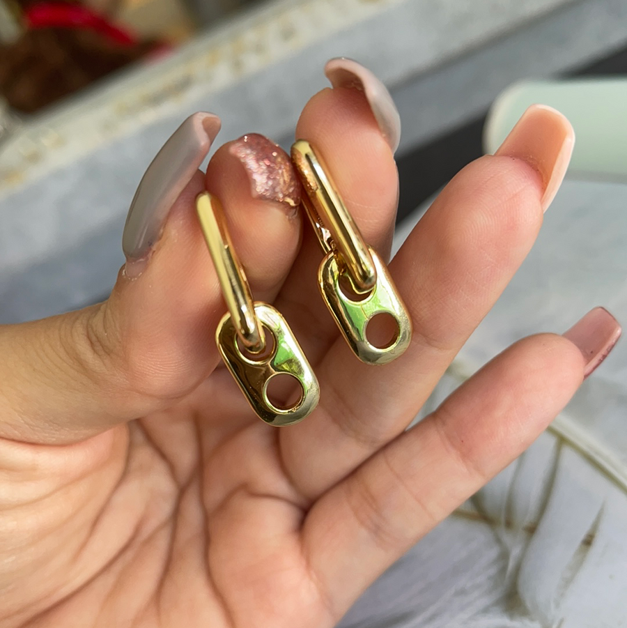 Gold Soda Cap Hoops