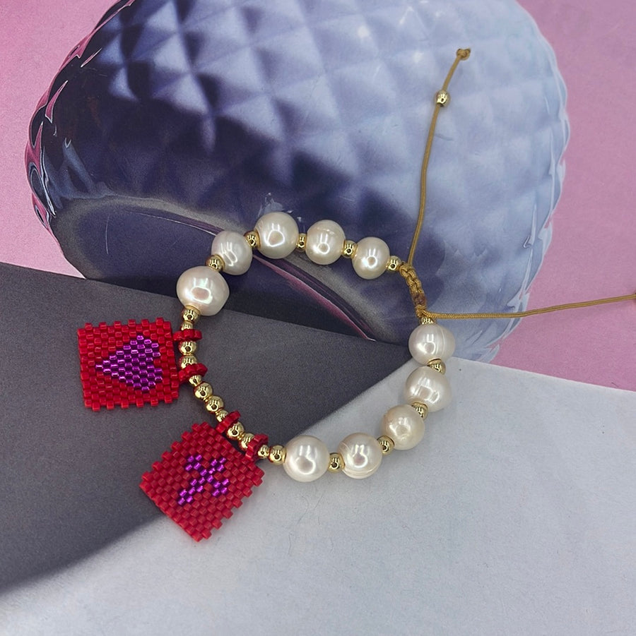 Pearls Escapulario Bracelet