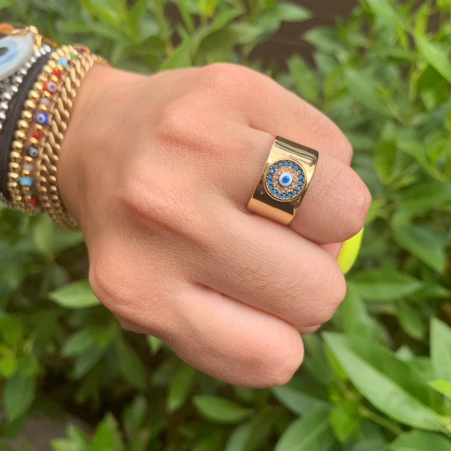 Gold Evil eye Ring