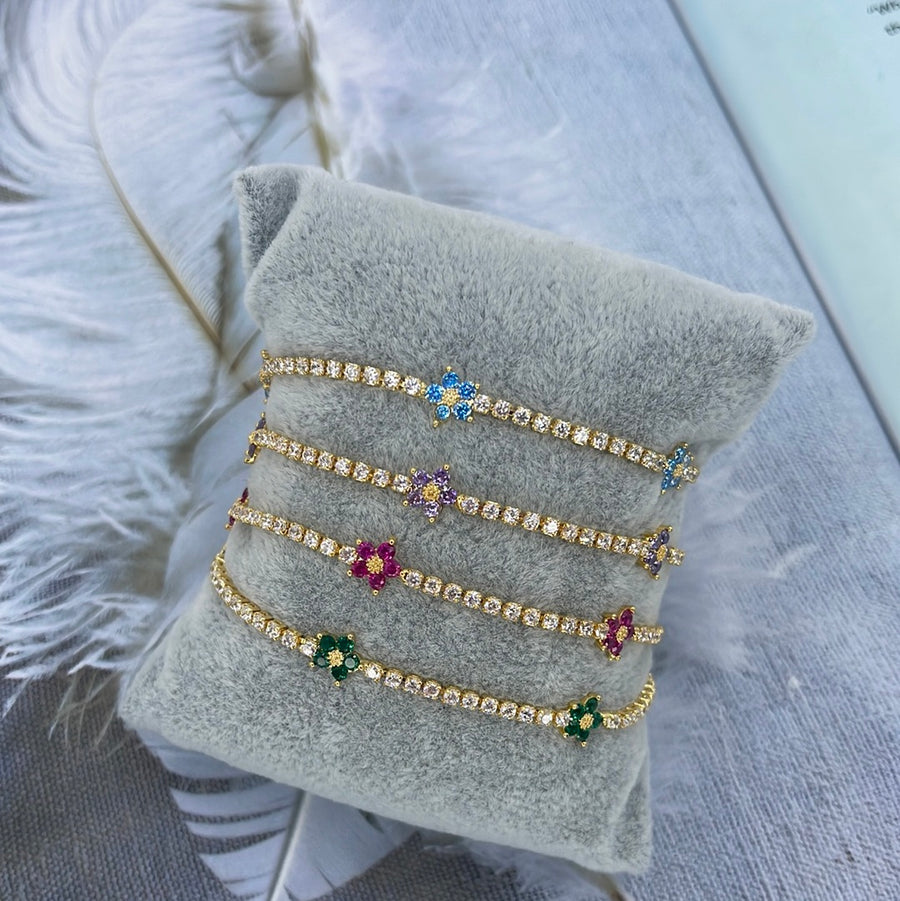 Sweet Flower Crystal Bracelet