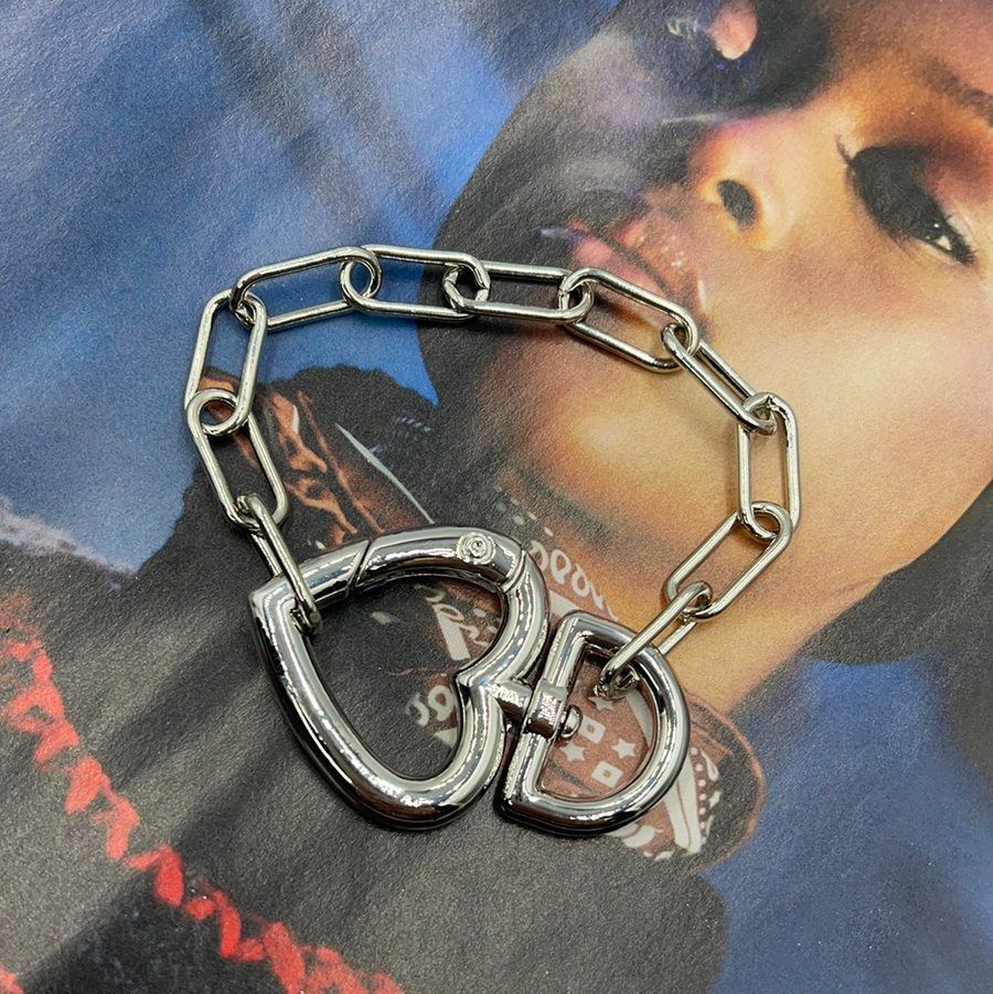 Chunky Lock Heart Bracelet