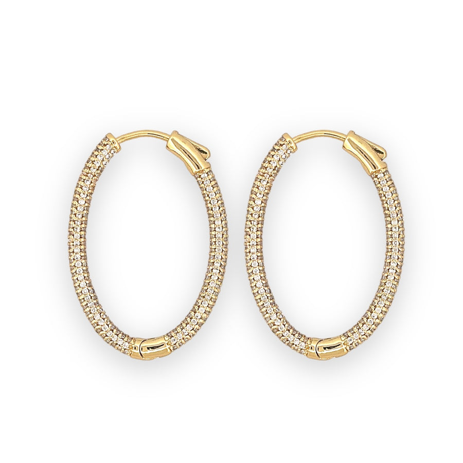 Full Zirconium Oval Hoops