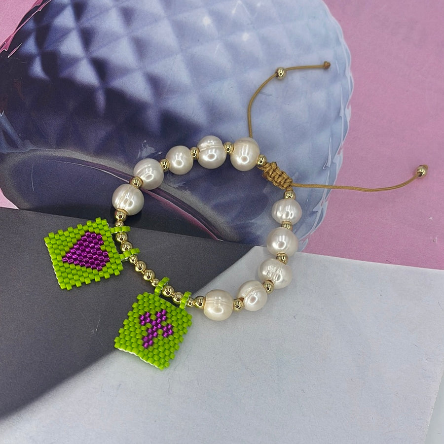 Pearls Escapulario Bracelet