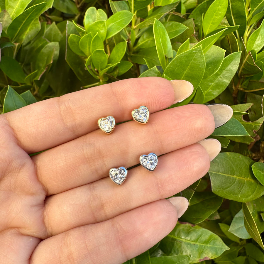 Crystal Heart Studs