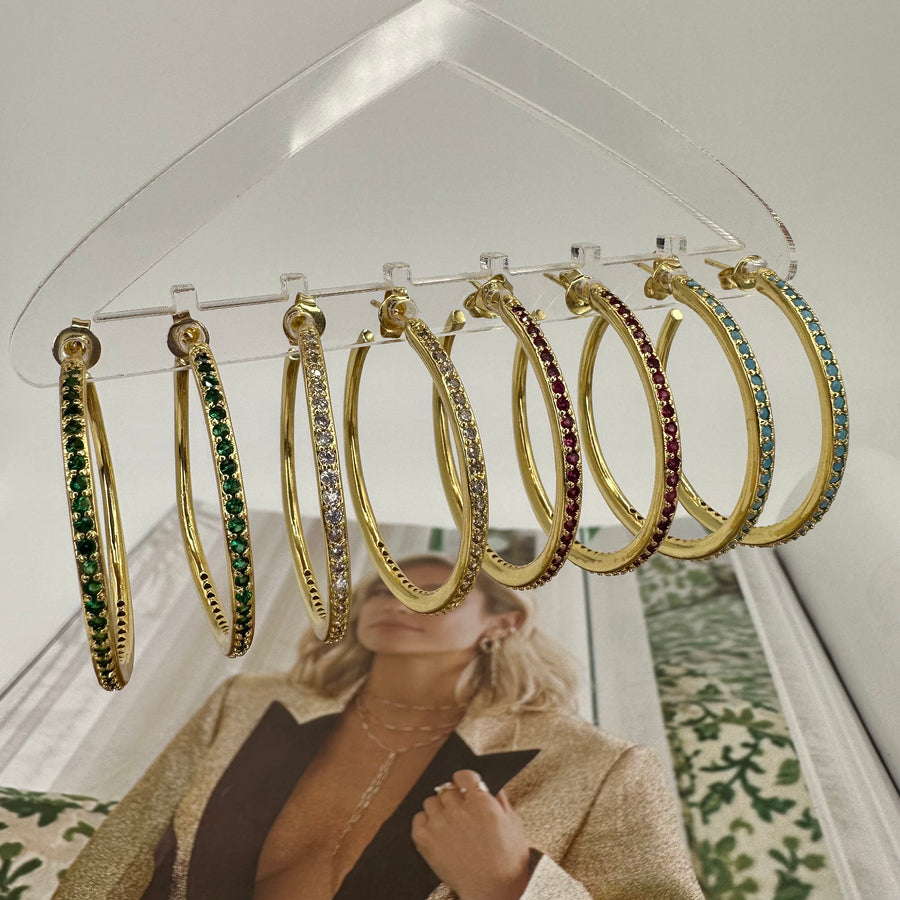 Big Zirconium Glam Hoops