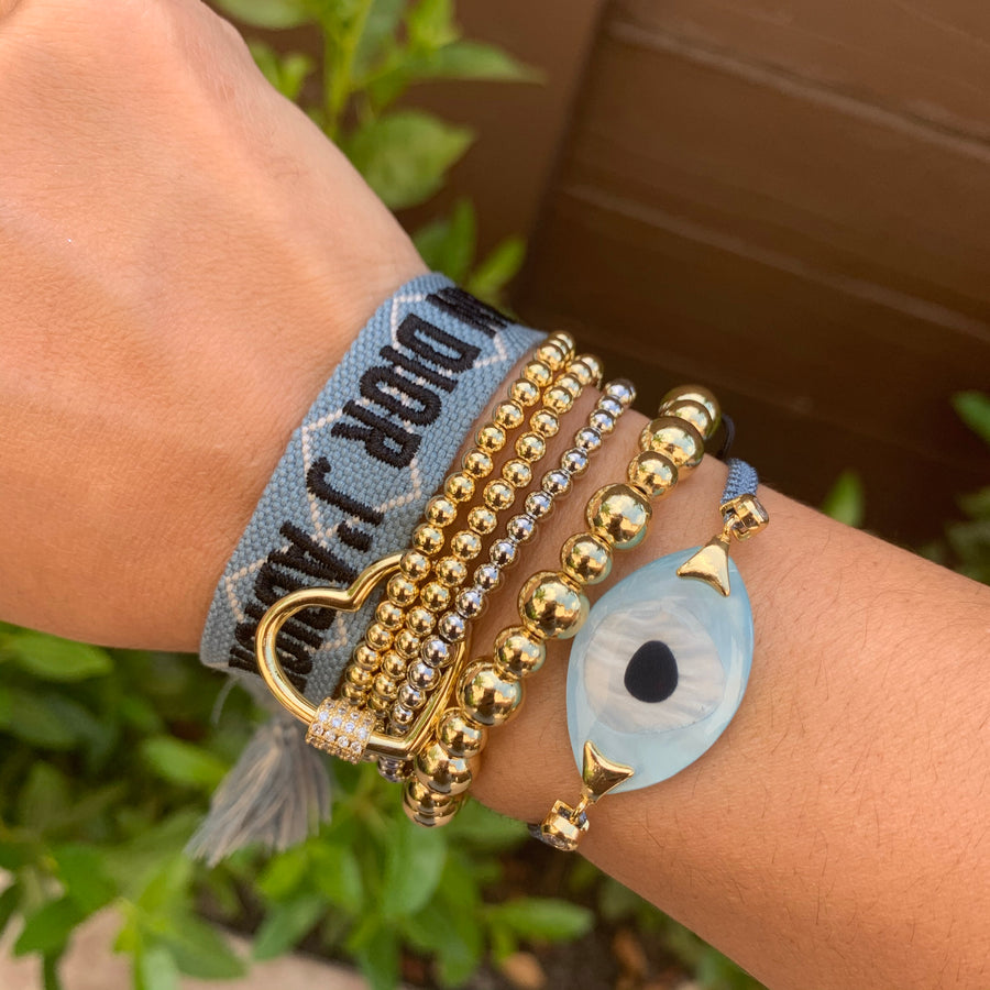 Stone Evil Eye Bracelet