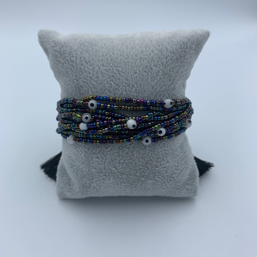 Evil Eye Set Beaded Bracelet