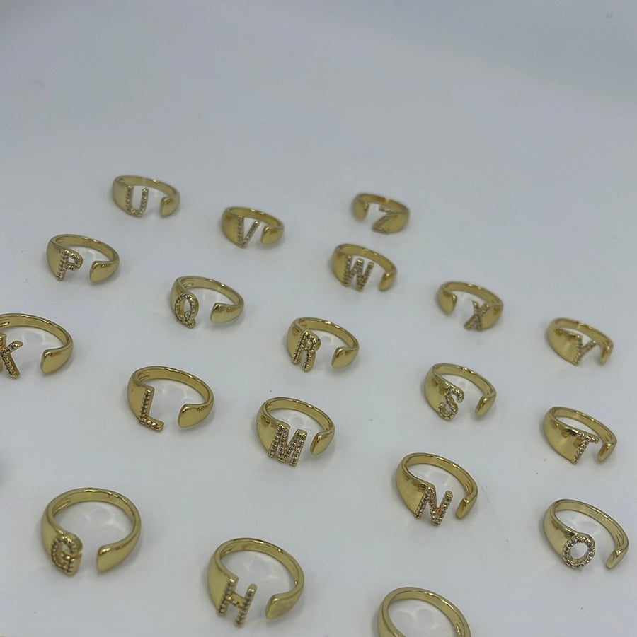 Letter Zirconium Ring