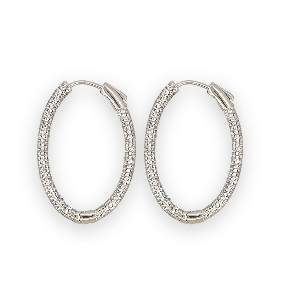 Full Zirconium Oval Hoops