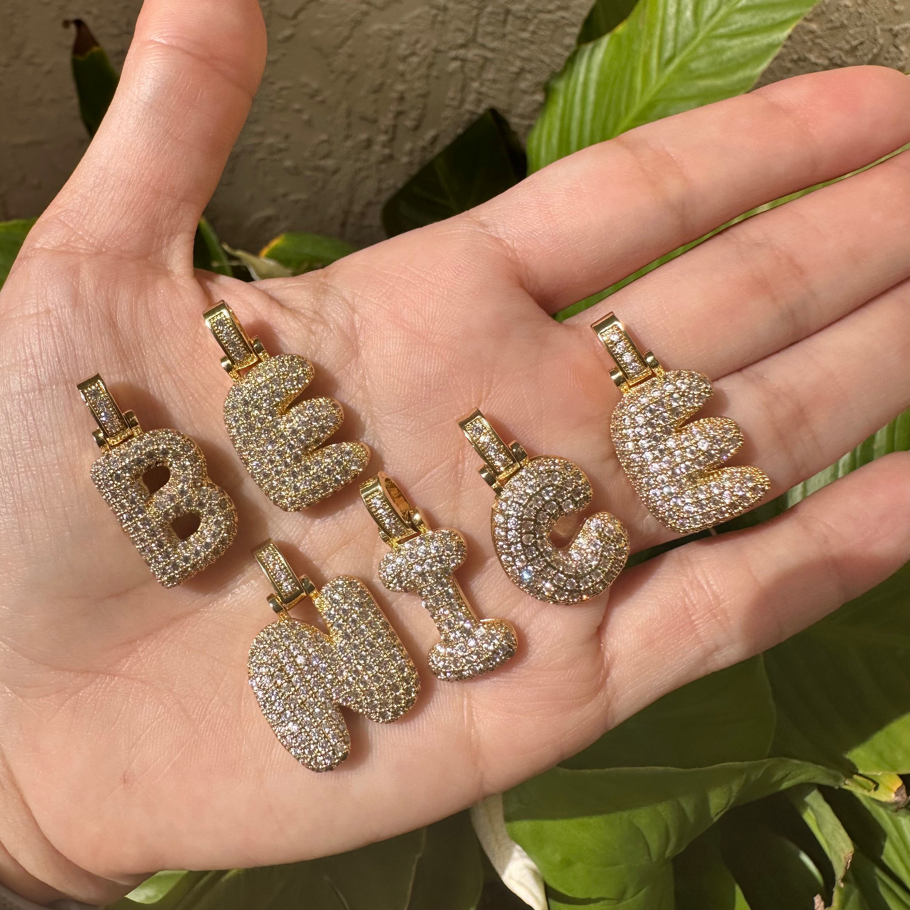 Chunky Bubble Zirconium Initial Letter