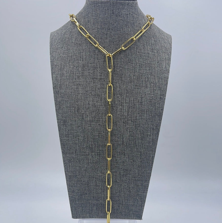 Paper clip Lariat Necklace