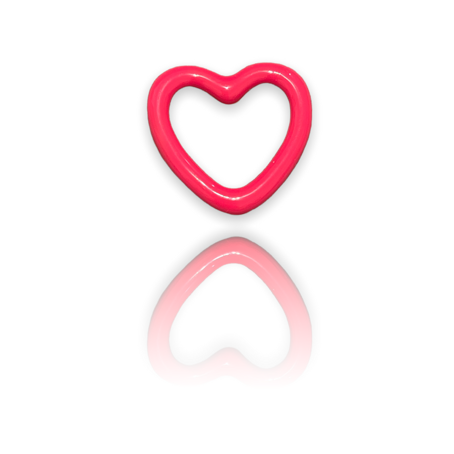 Open Heart Enamel Charm