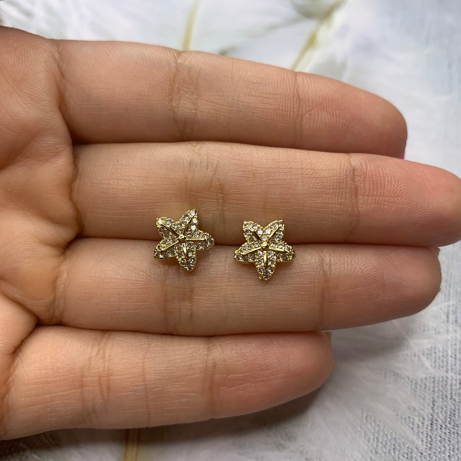 White Flower Earrings