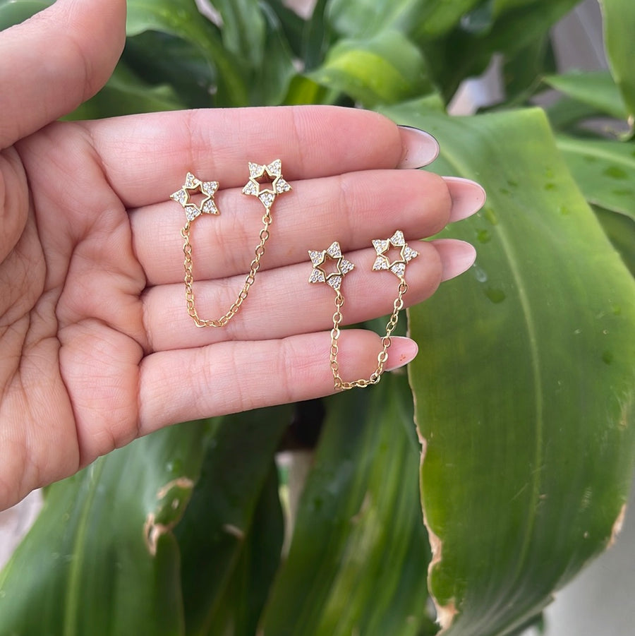 Double Star Earrings