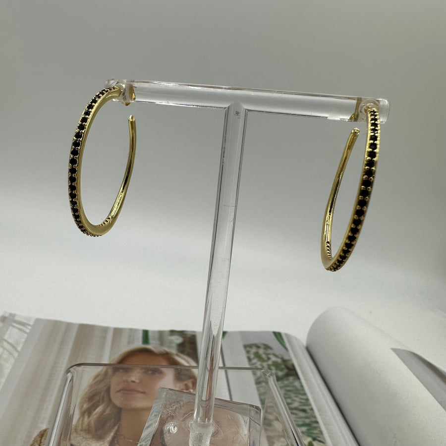 Big Zirconium Glam Hoops