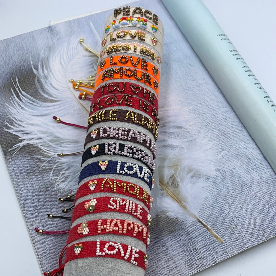 Woven Motivational Bracelet