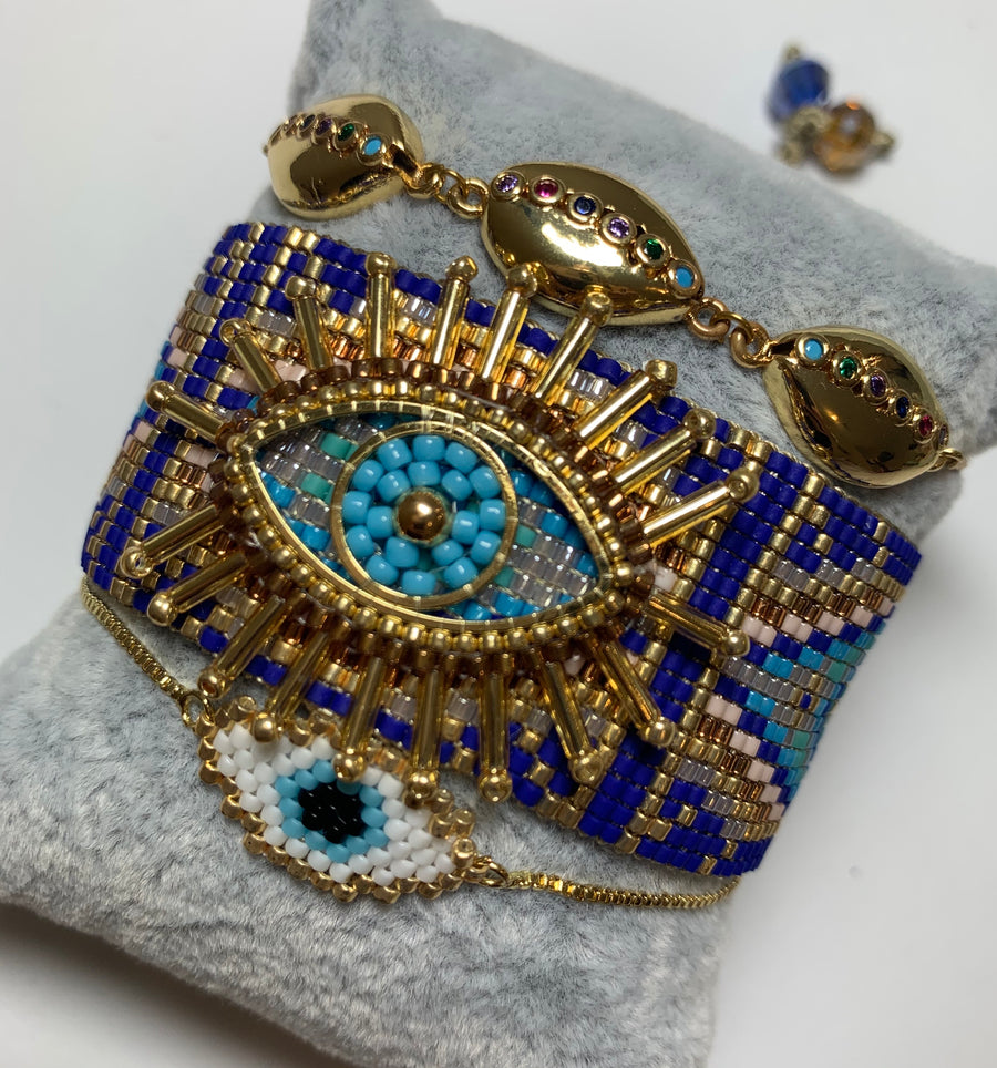 Evil Eye with Lashes Bracelet