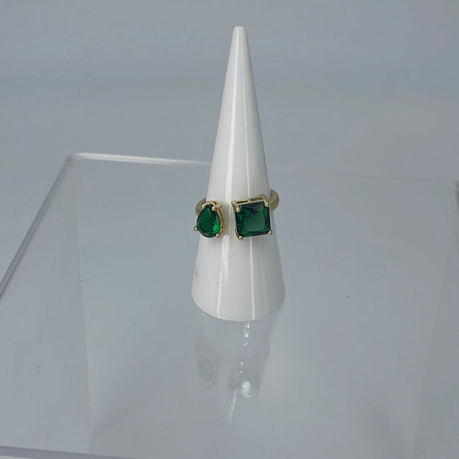 Two Crystals Color Ring