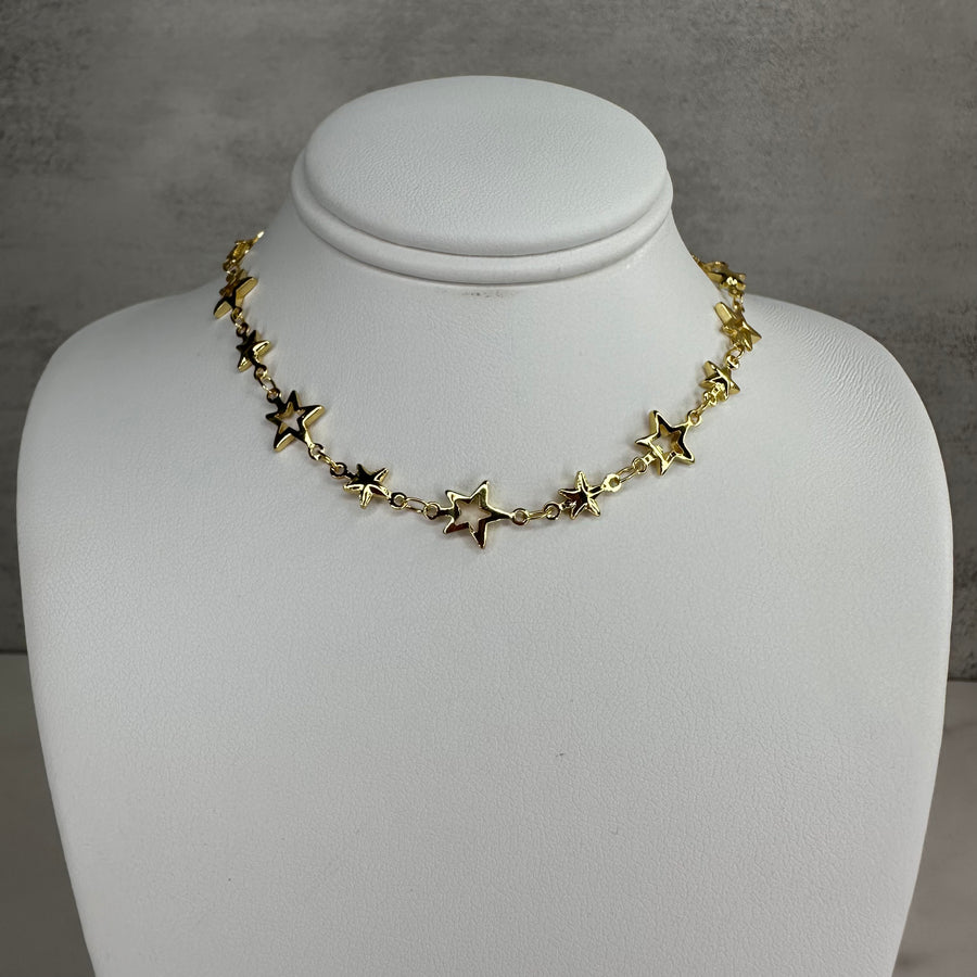 Gold Stars Necklace