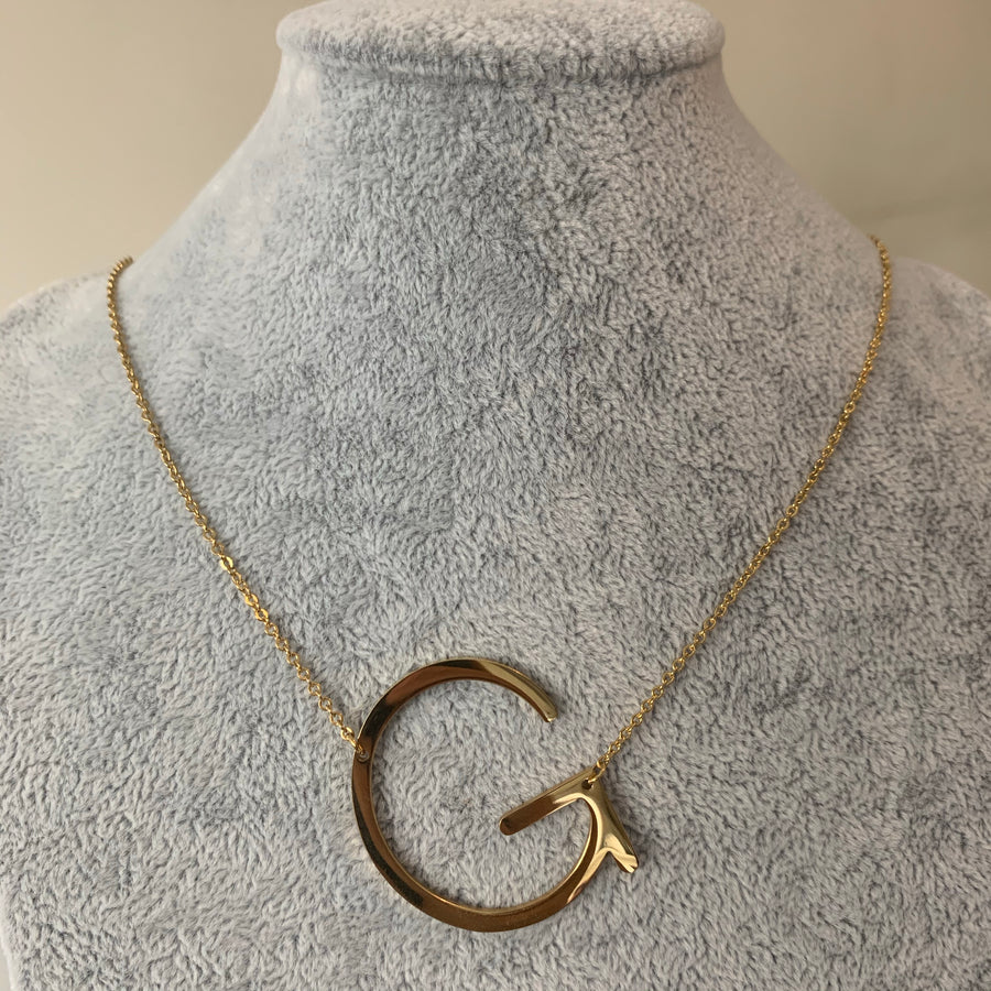 Big Initial Letter Necklace