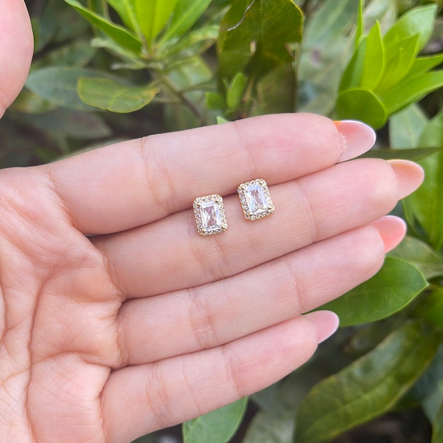 White Crystal Earrings